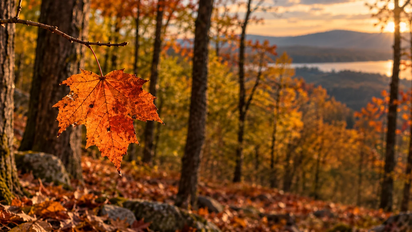 Quiet autumn landscape in warm light
